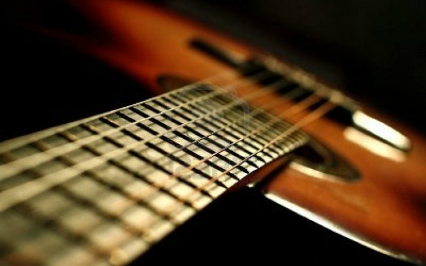 acoustic guitar - close up