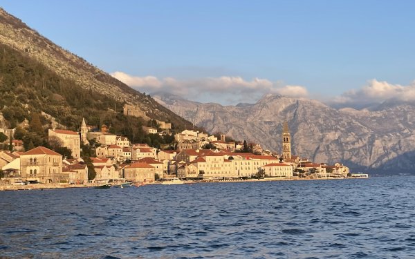 Sunset over the Perast Bay